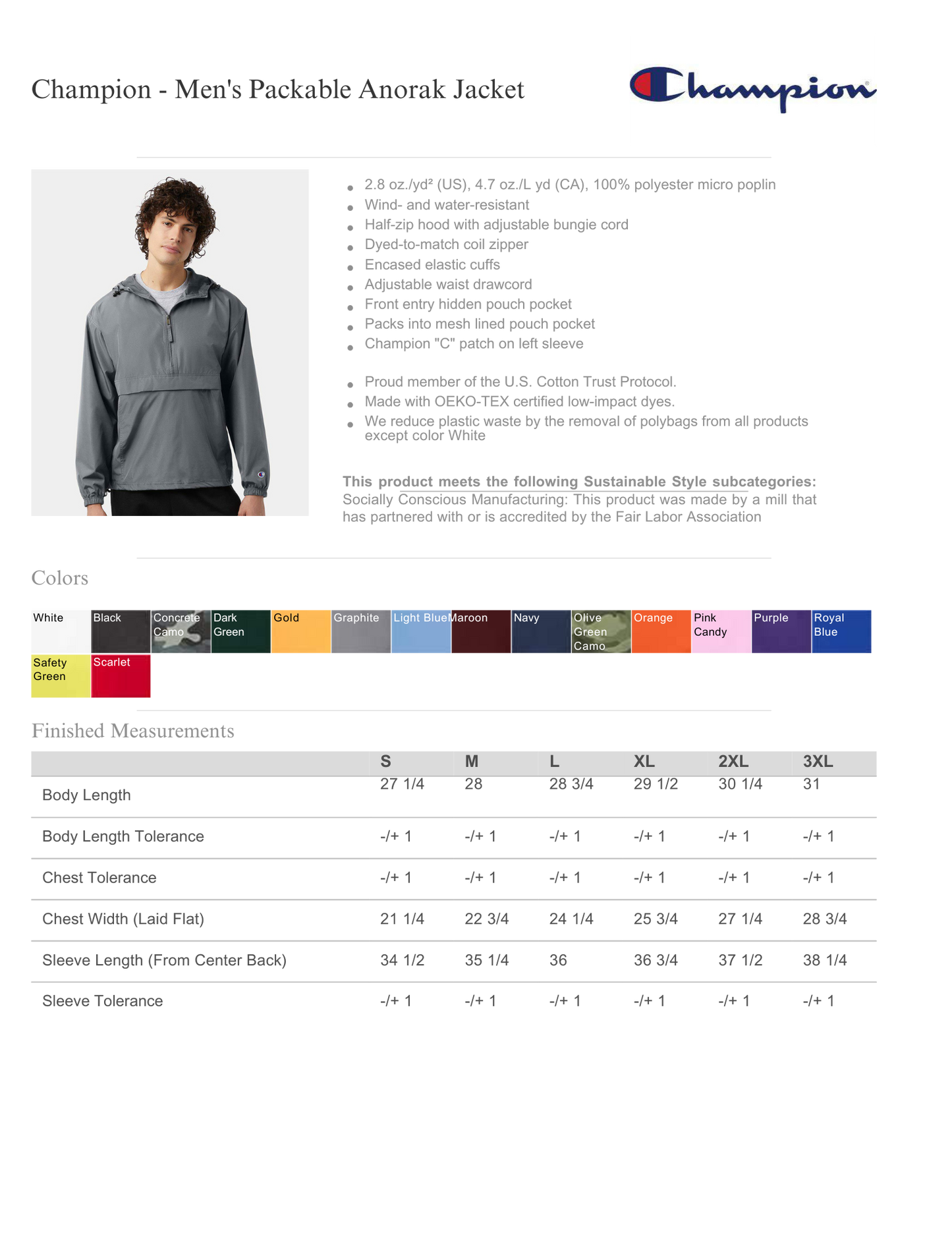 Poway Wrestling "Mat Master" Packable Anorak Jacket