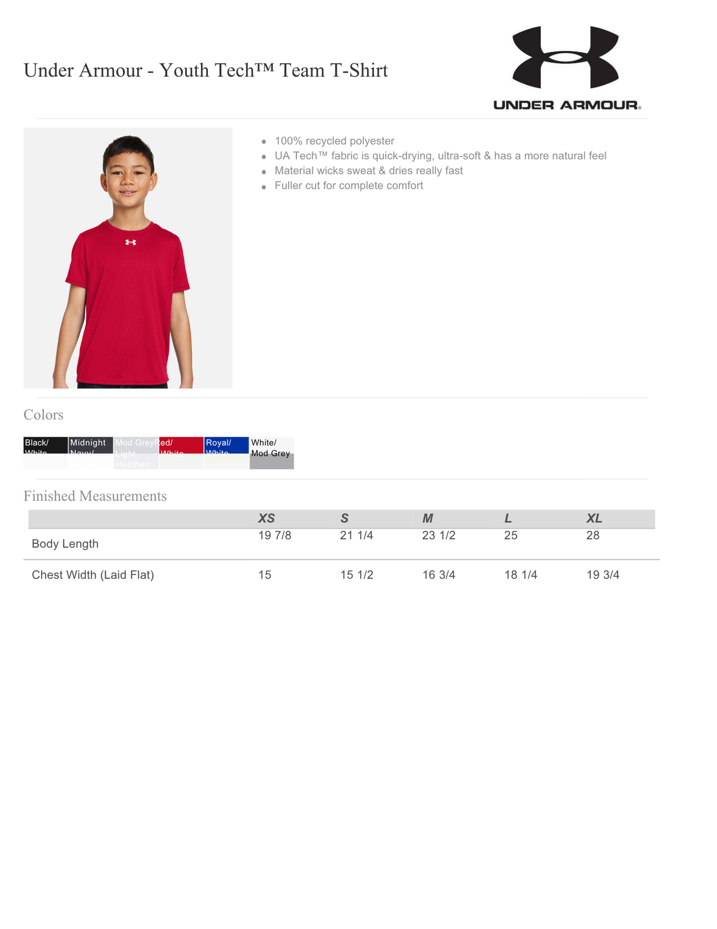 YOUTH - Del Rancho Toros UA Tech™ Team T-Shirt