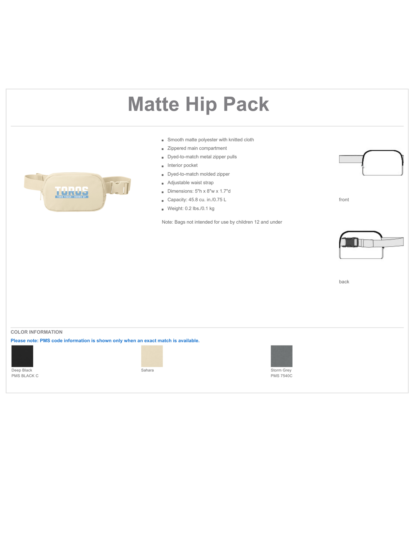 Compact Utility Waist Pack – Del Rancho Toro Edition