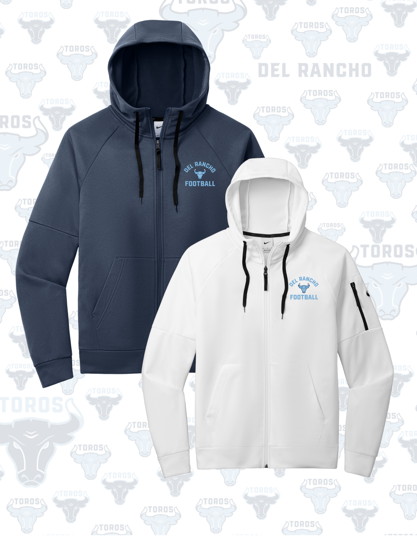 NIKE - Del Rancho Football Therma-FIT Full-Zip Hoodie