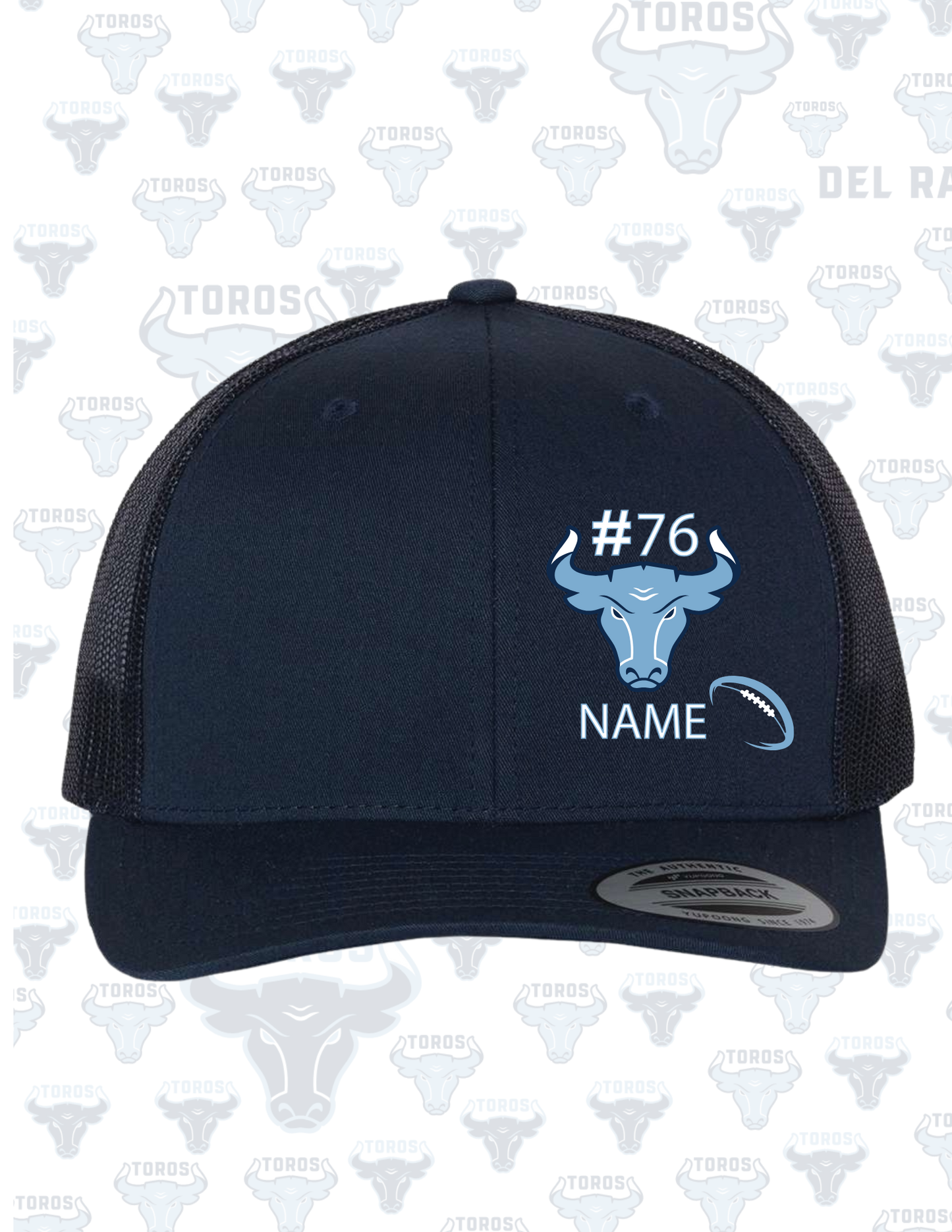 Del Rancho Toros FlexFit Trucker – Custom Player Name & Number