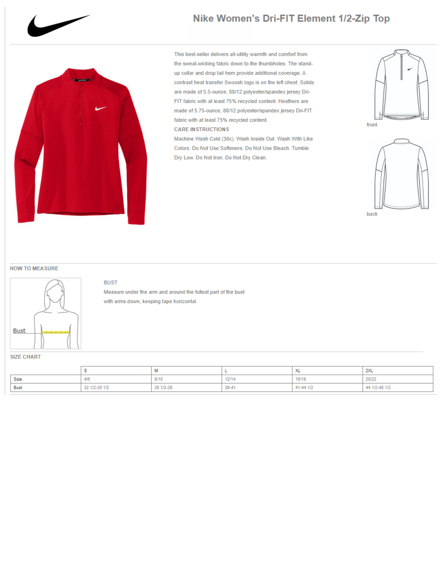 Del Rancho Cheer NIKE Performance Pullover