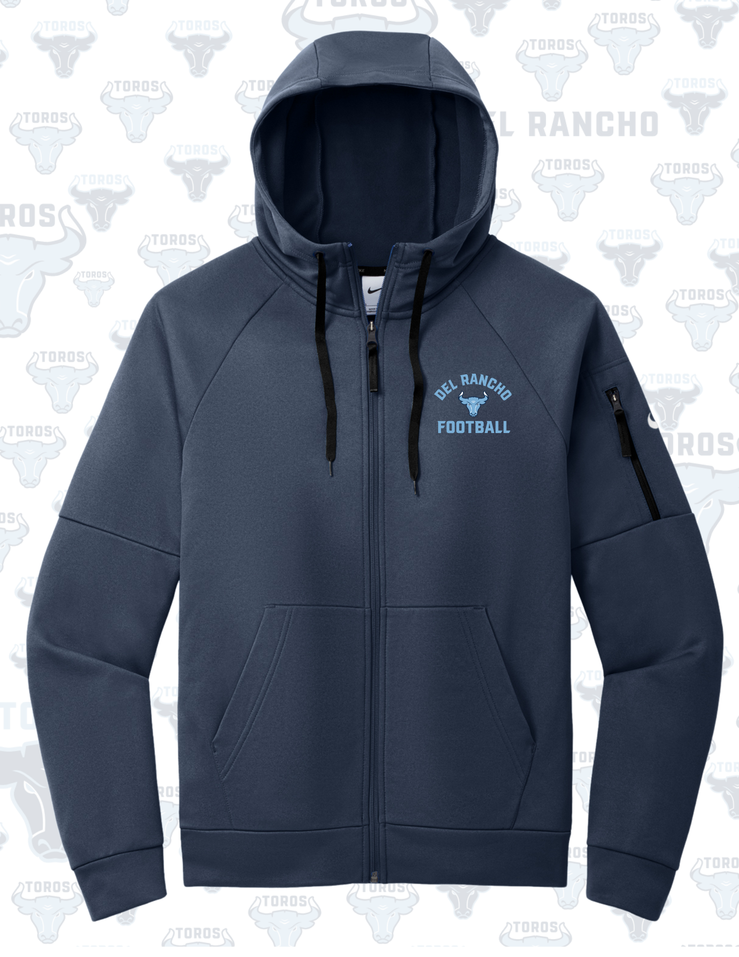NIKE - Del Rancho Football Therma-FIT Full-Zip Hoodie