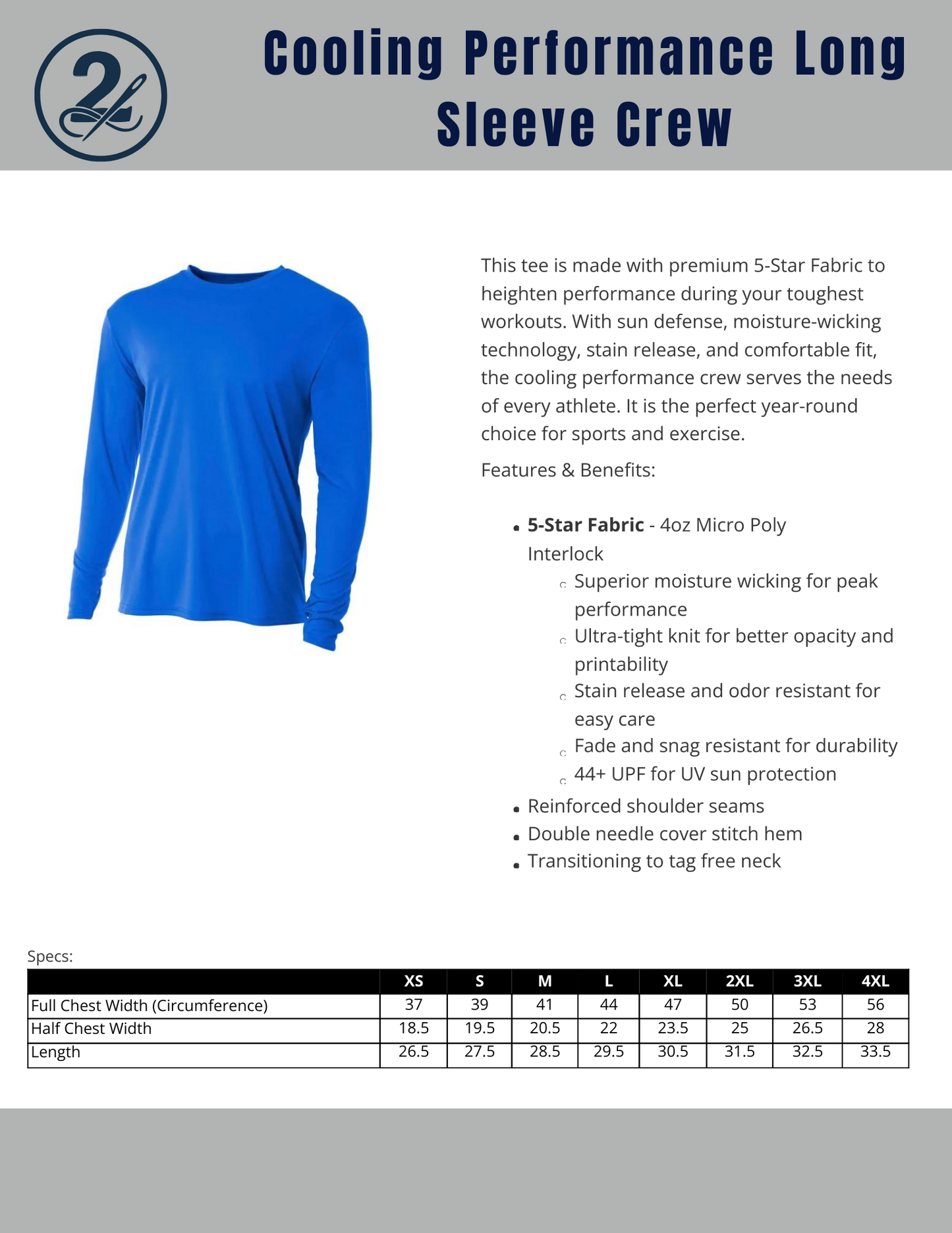 Quantum Academy Long Sleeve Performance Tee