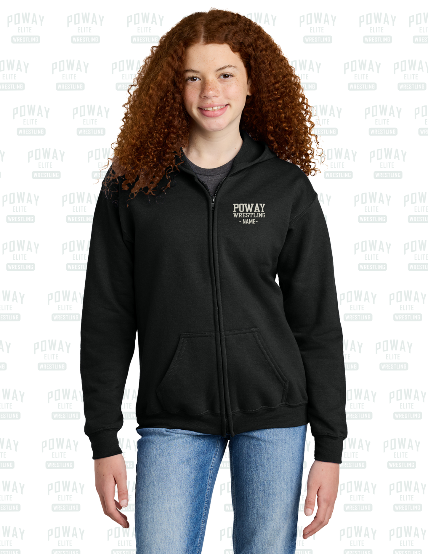 YOUTH - Legacy Embroidered Zip Hoodie ** PERSONALIZED **