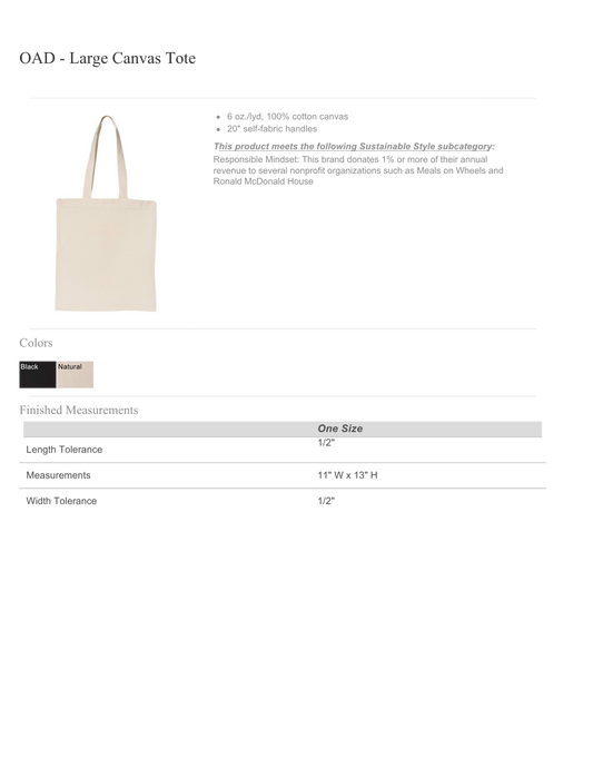 👜 Quantum Academy Personalized Canvas Tote