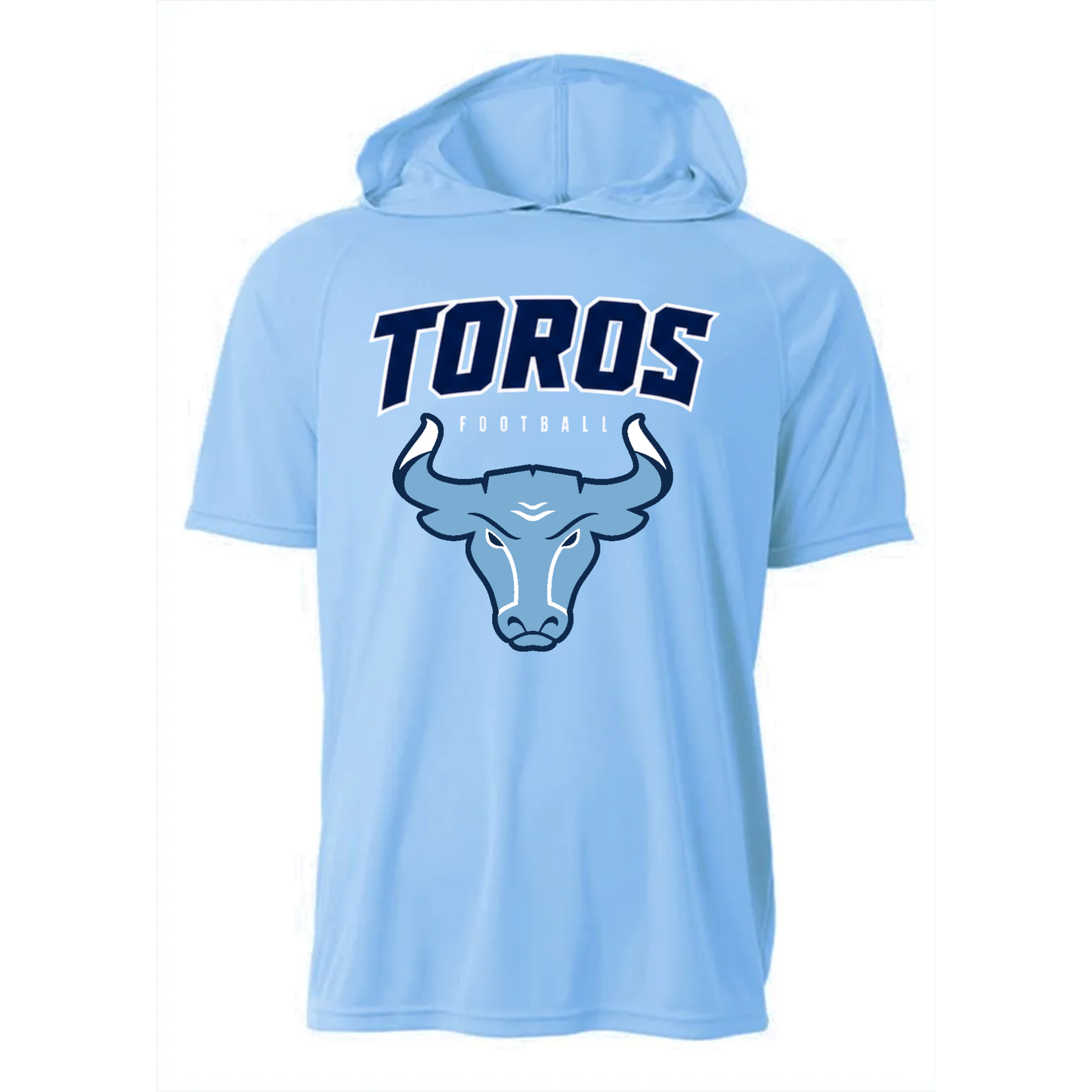 Del Rancho Toros Football Cooling Performance Hooded Tee