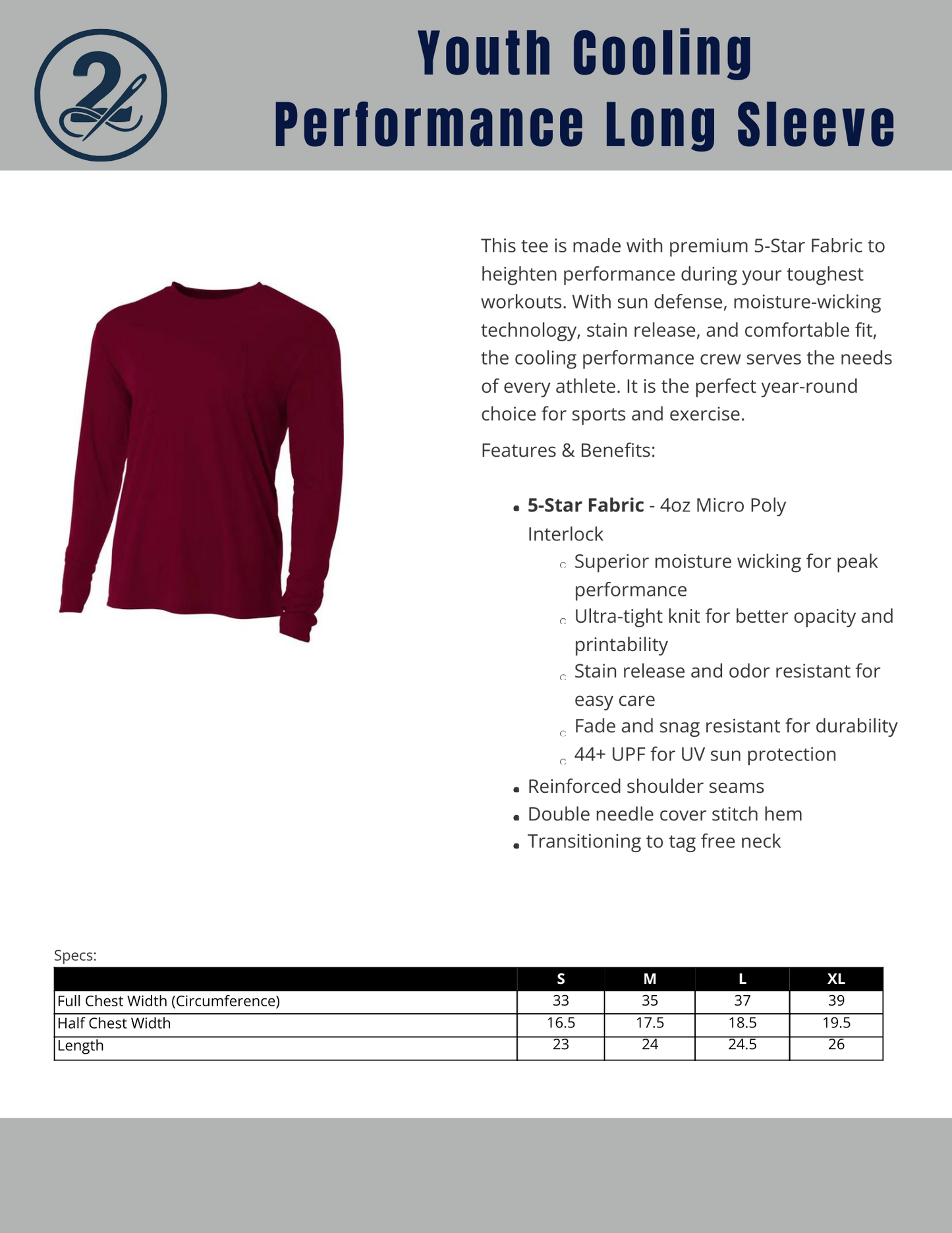 Quantum Academy Long Sleeve Performance Tee
