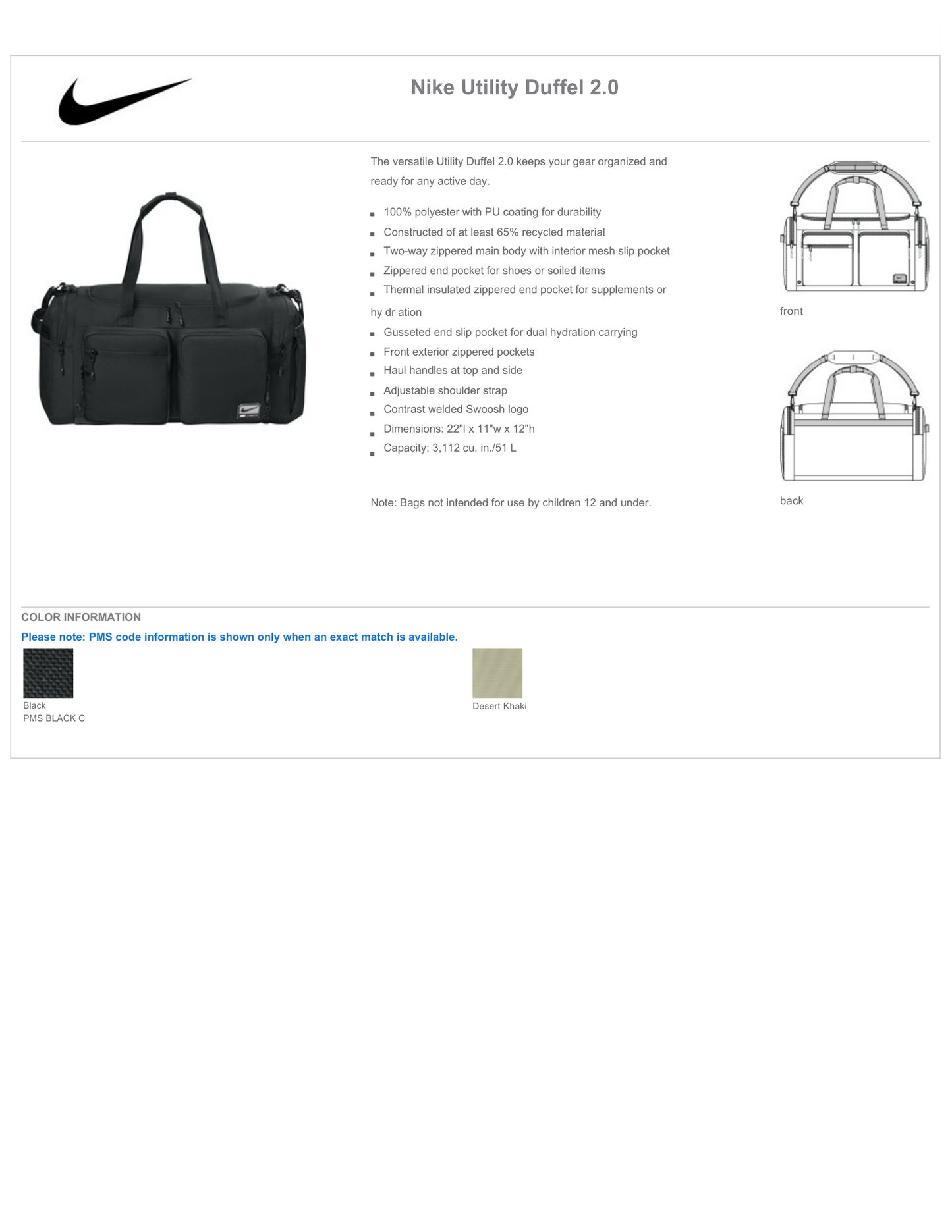 Nike Poway Utility Duffel 2.0