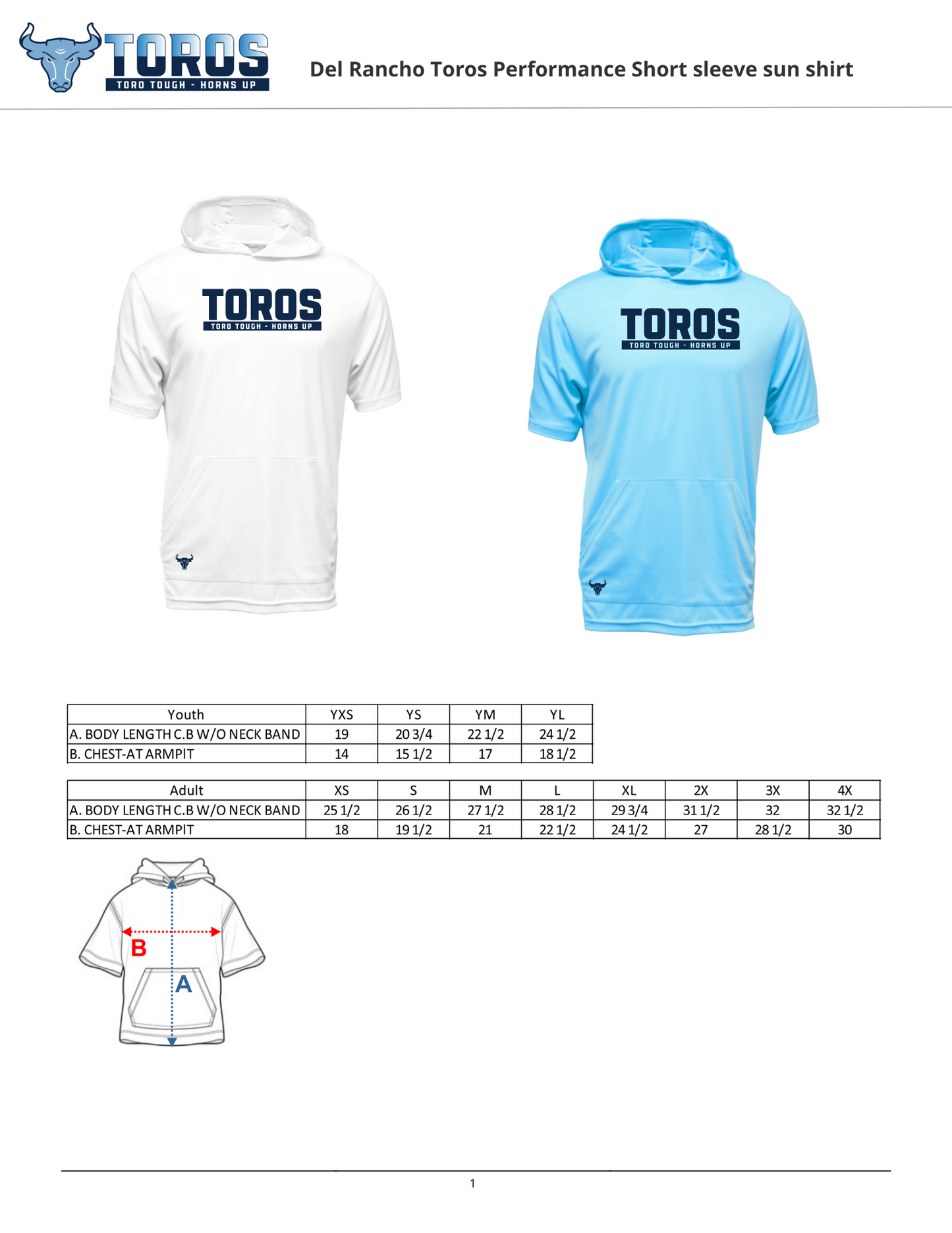 Del Rancho Toros Performance Sun Hoodie - A31