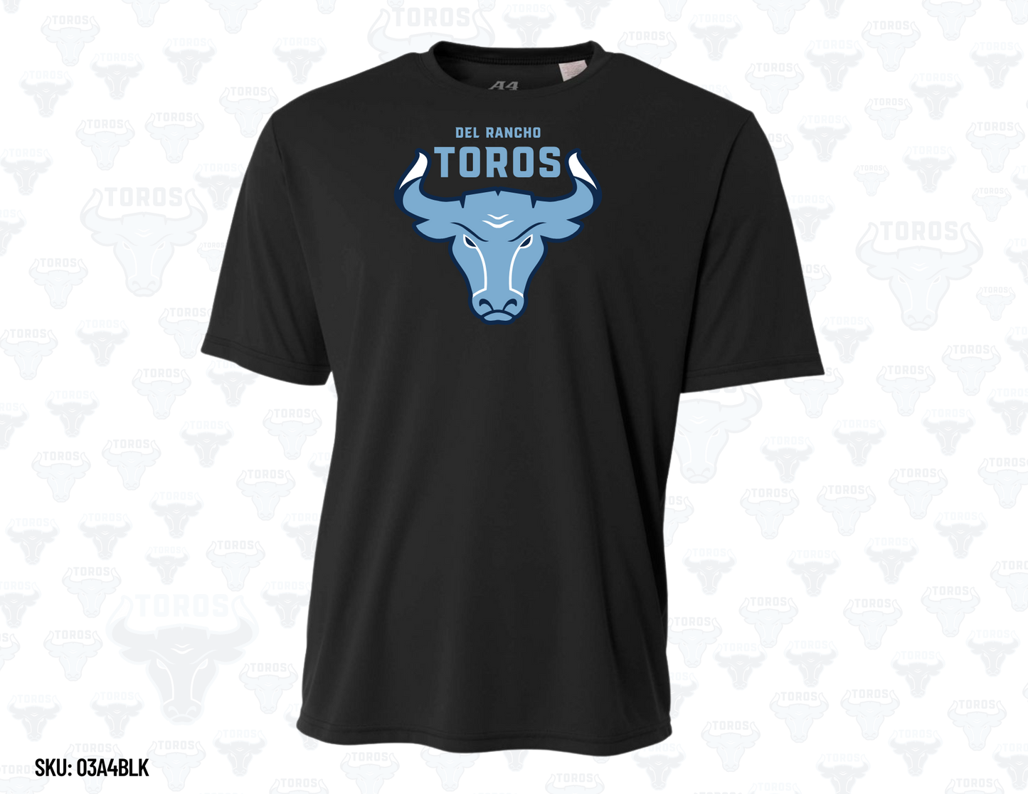 ADULT - Del Rancho Toros Performance Tee – Black