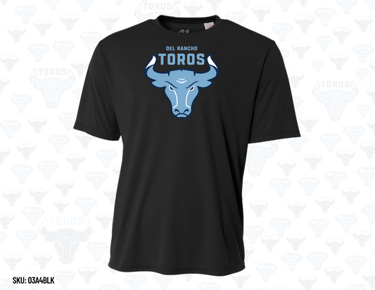 ADULT - Del Rancho Toros Performance Tee – Black
