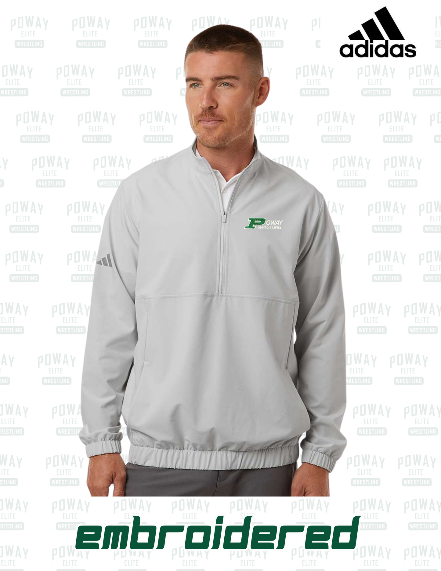 Adidas Poway Wrestling ¼-Zip – Embroidered