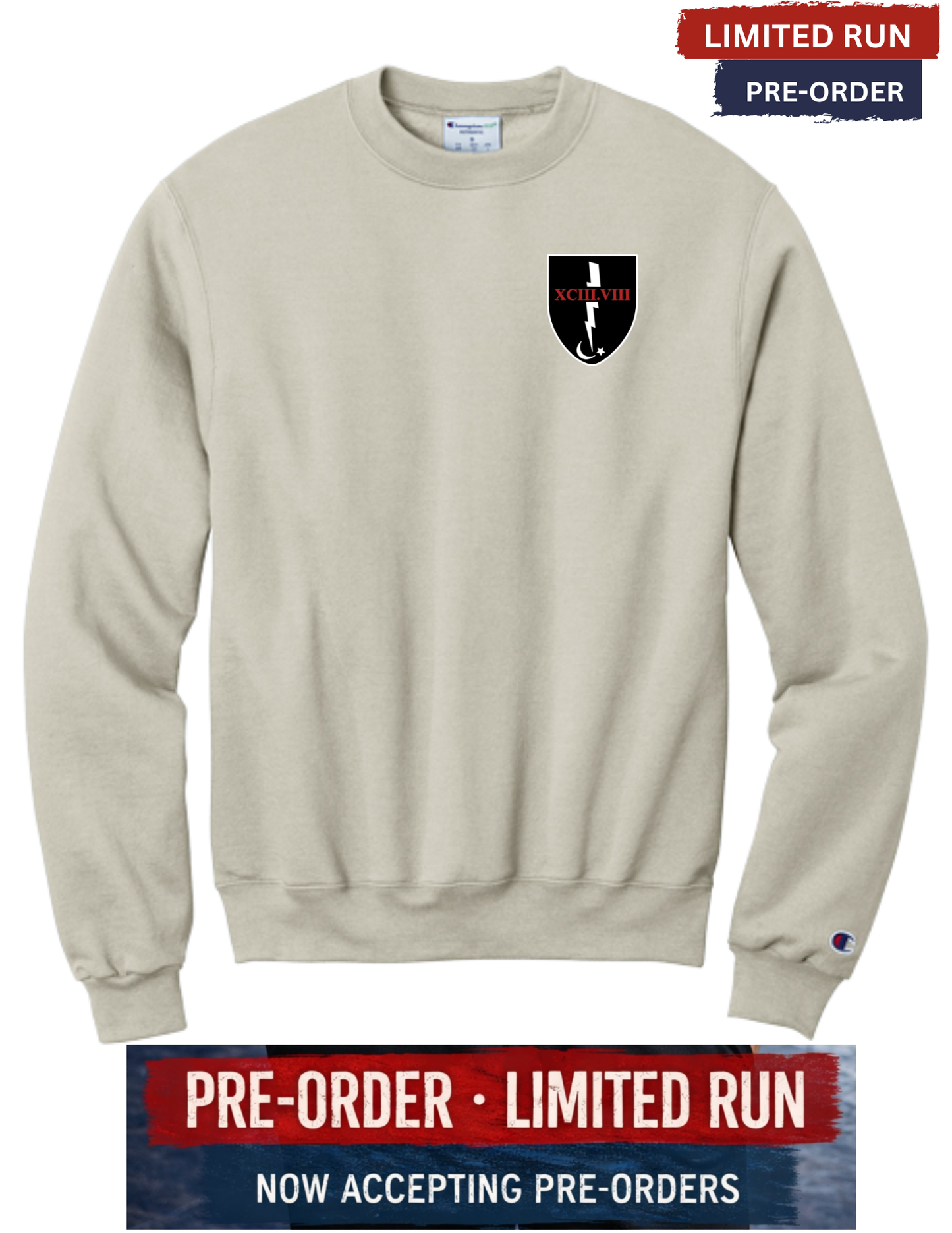 TIO Limited Run Champion® Crewneck Sweatshirt **PRE SALE SCREEN PRINT ORDER**