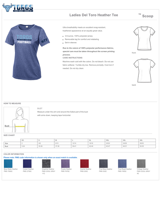 Del Rancho Toros Cheer Shirt – Ladies Collection (Copy)