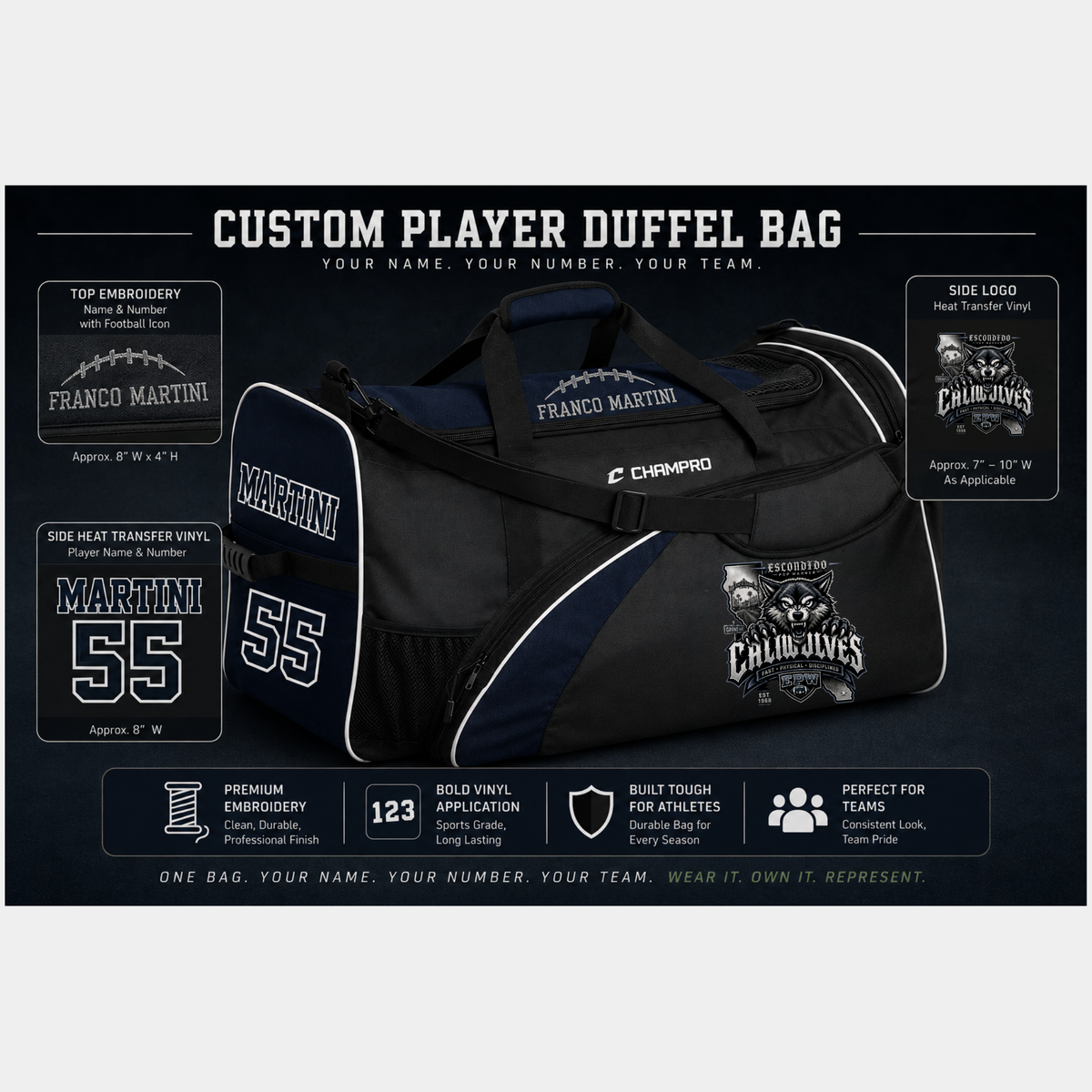Custom Player Duffel Bag