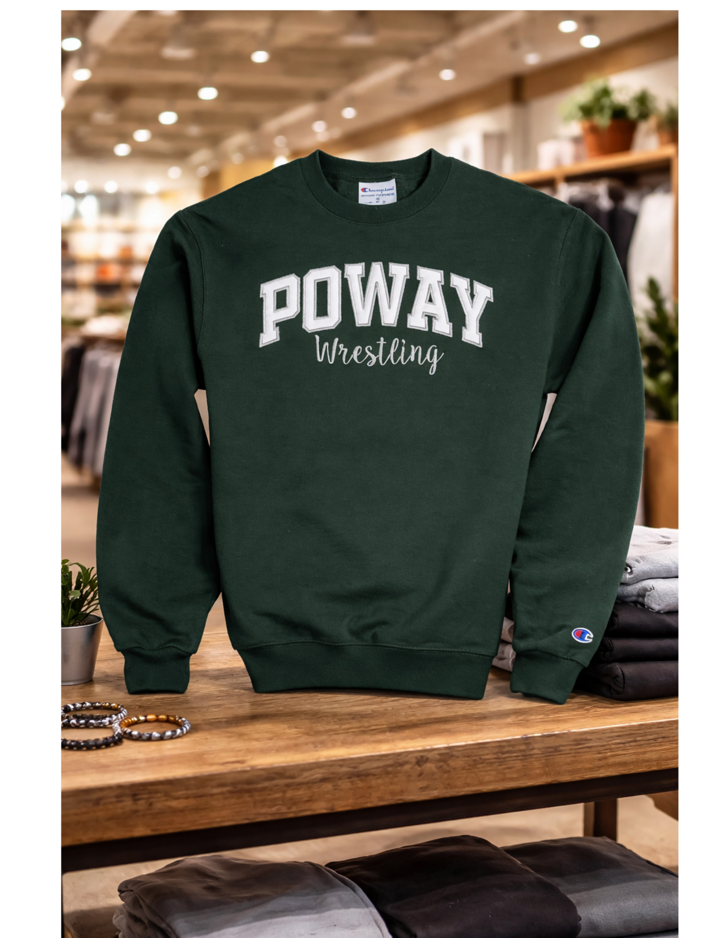 Champion Classic Embroidered Crew – Forest Green