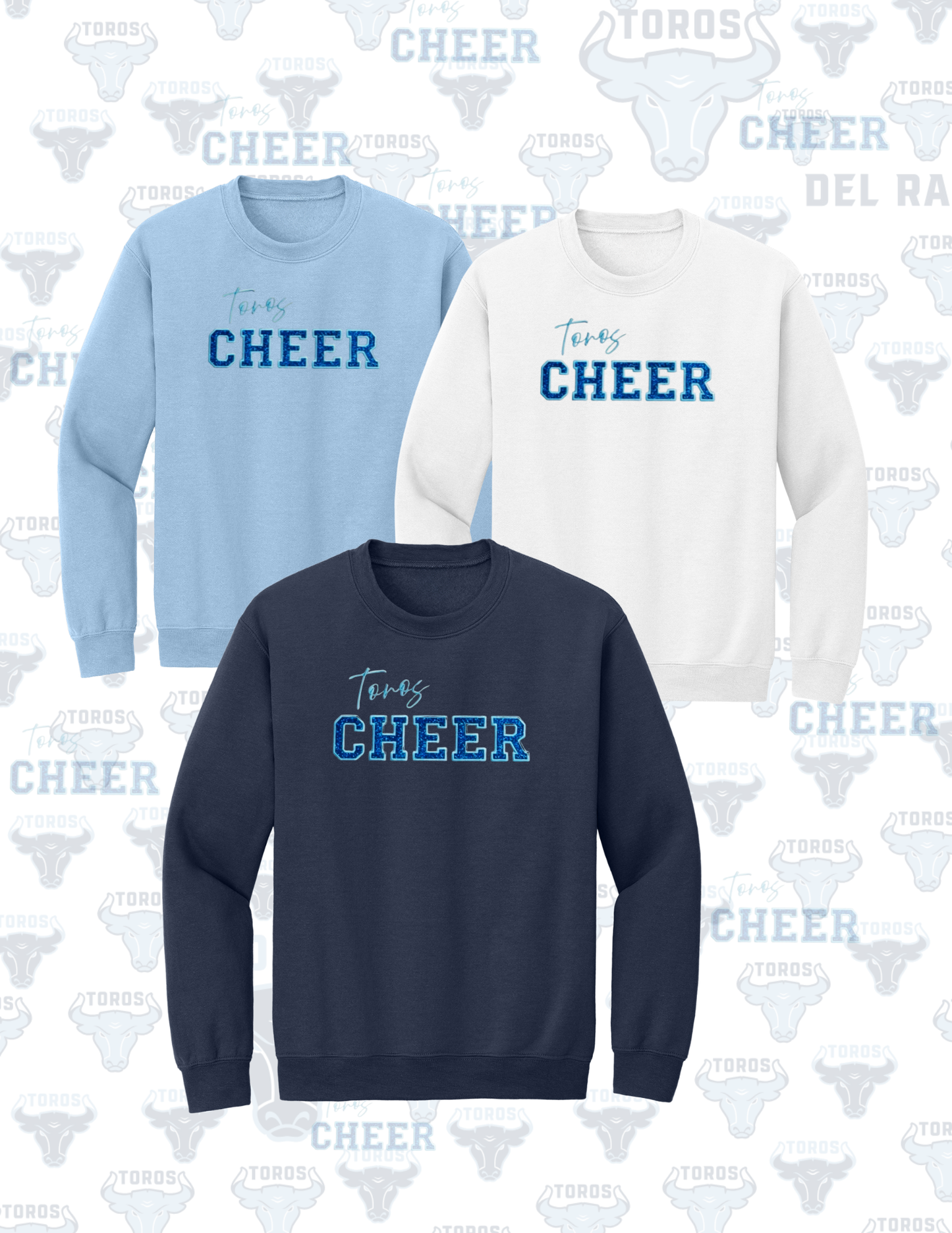 Toro Glitter Cheer Spirit Crewneck Sweatshirt