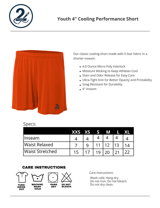 YOUTH Poway SLAMMERS Cooling Performance Shorts- ** OFFICIAL PRACTICE GEAR **