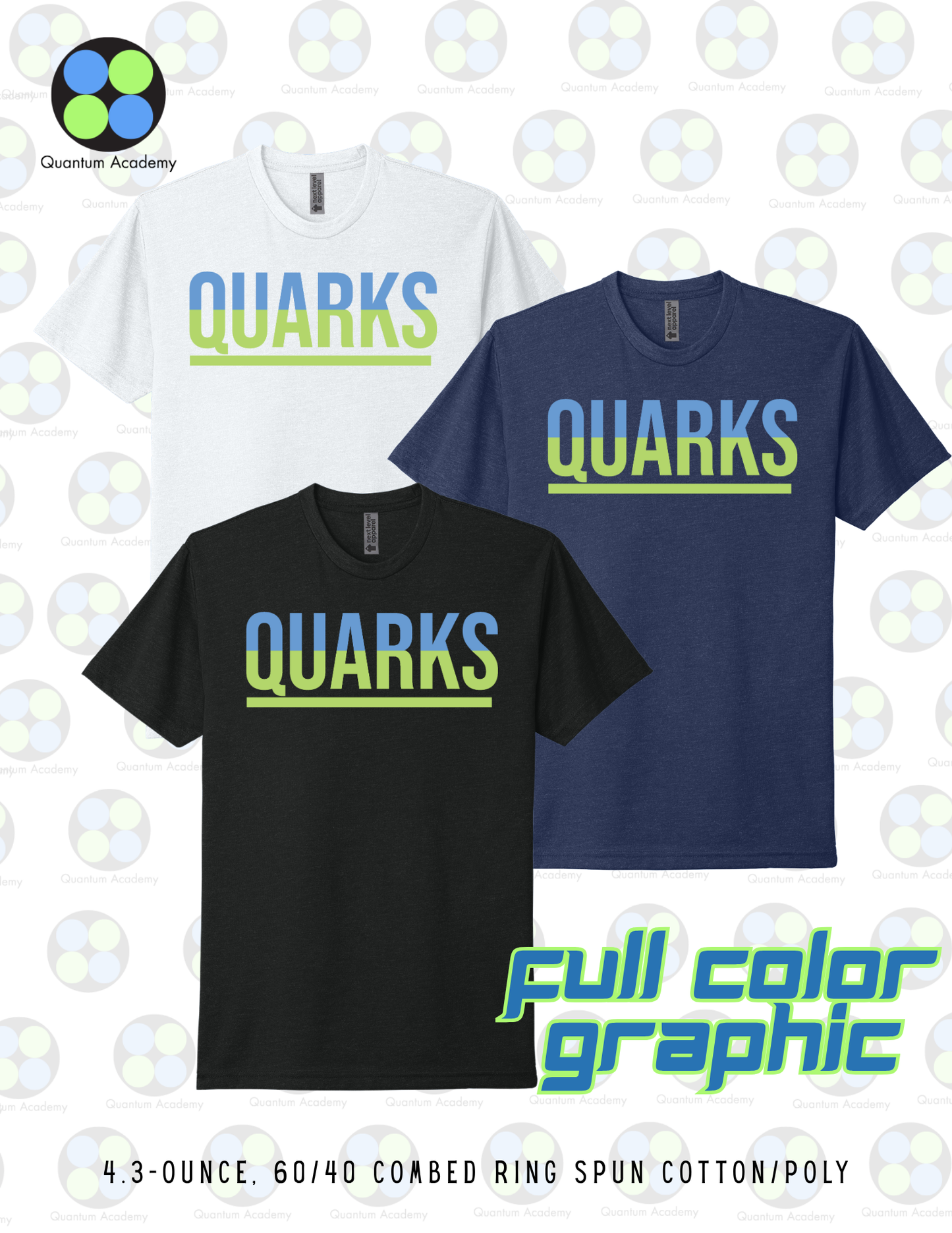 Quantum Academy “QUARKS” Full-Color Graphic Tee