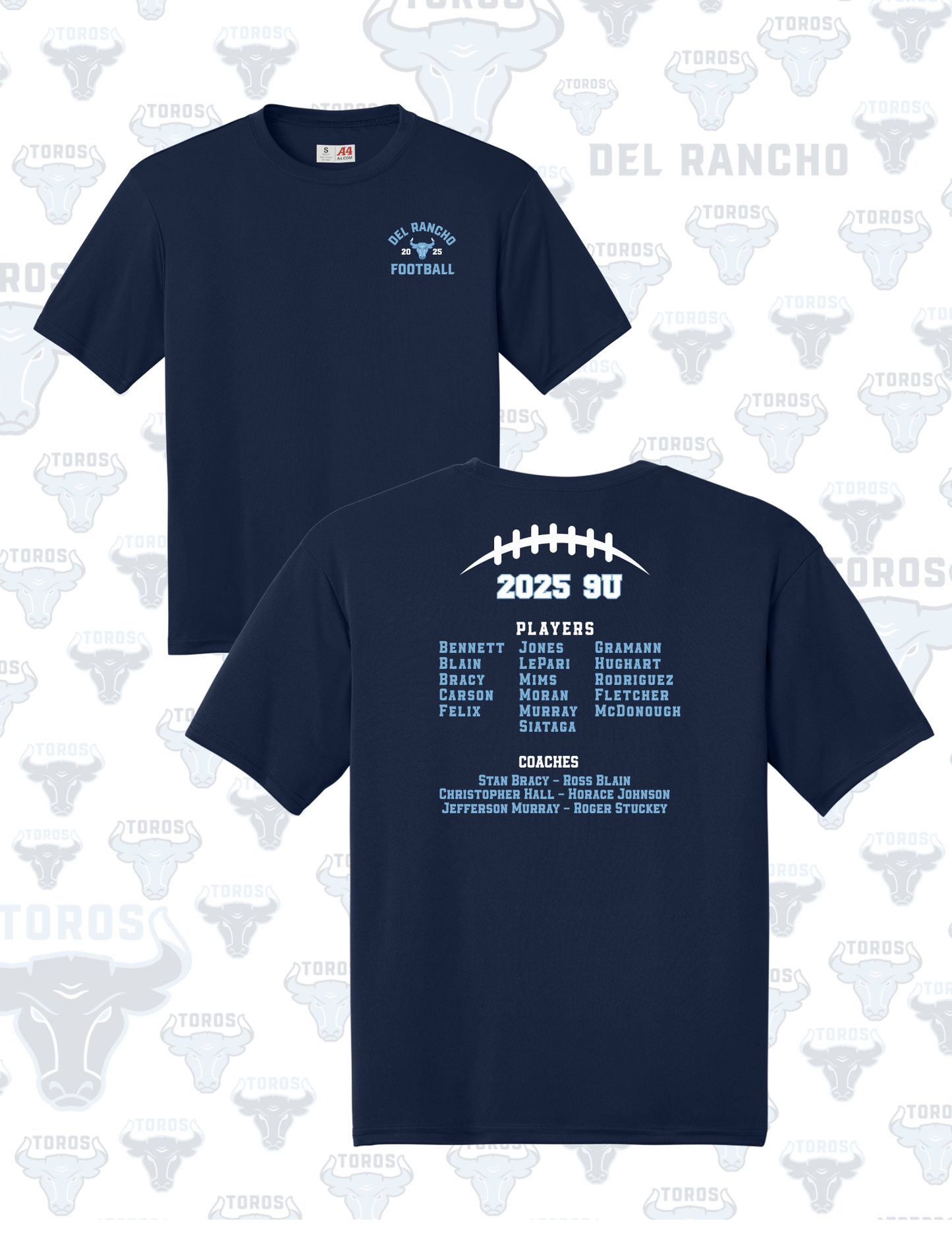 Del Rancho Toros 9U 2025 Season Shirt