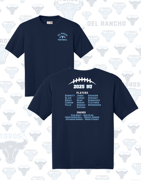 Del Rancho Toros 9U 2025 Season Shirt