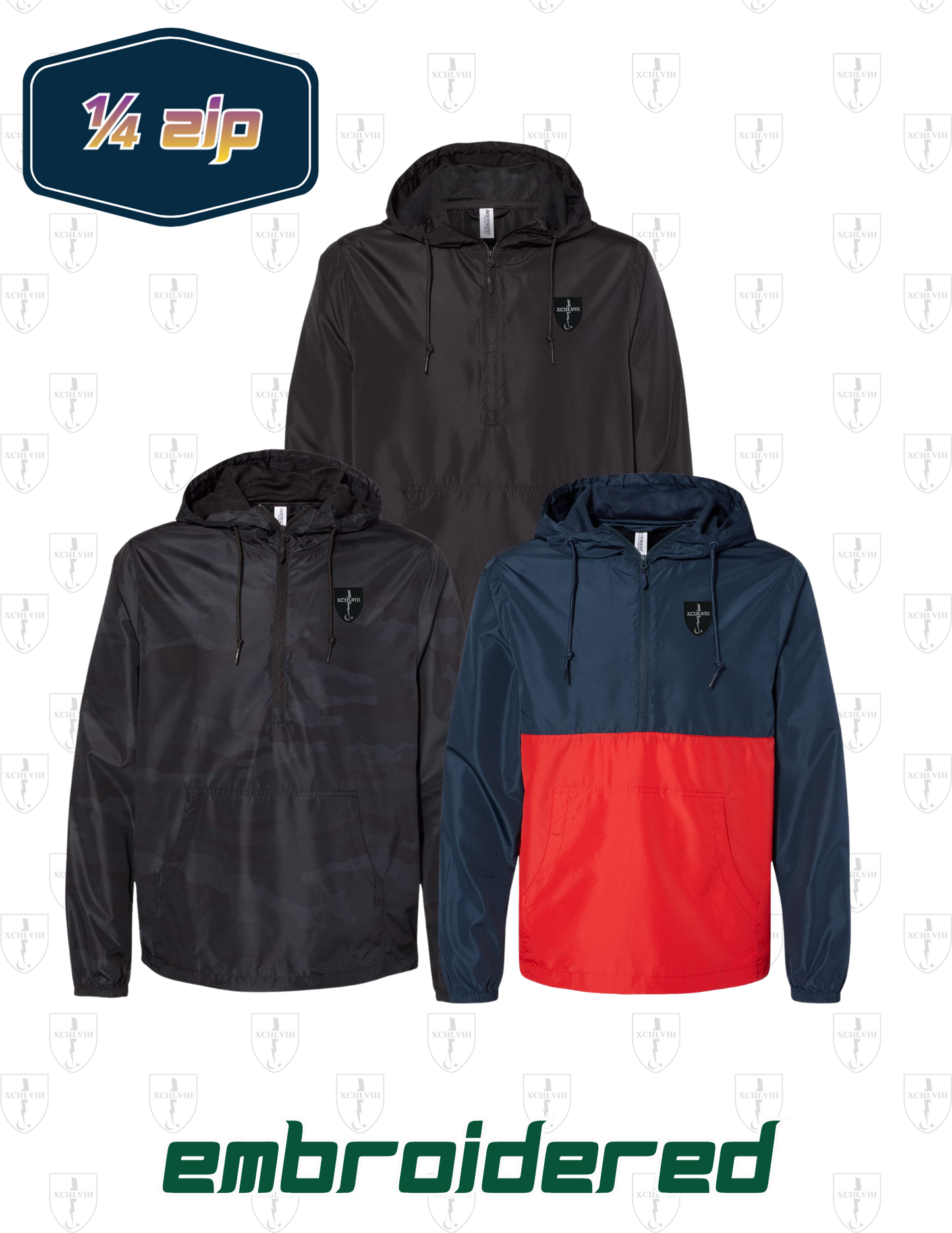 TIO Performance Windbreaker 1/4 Zip – Water-Resistant & Embroidered