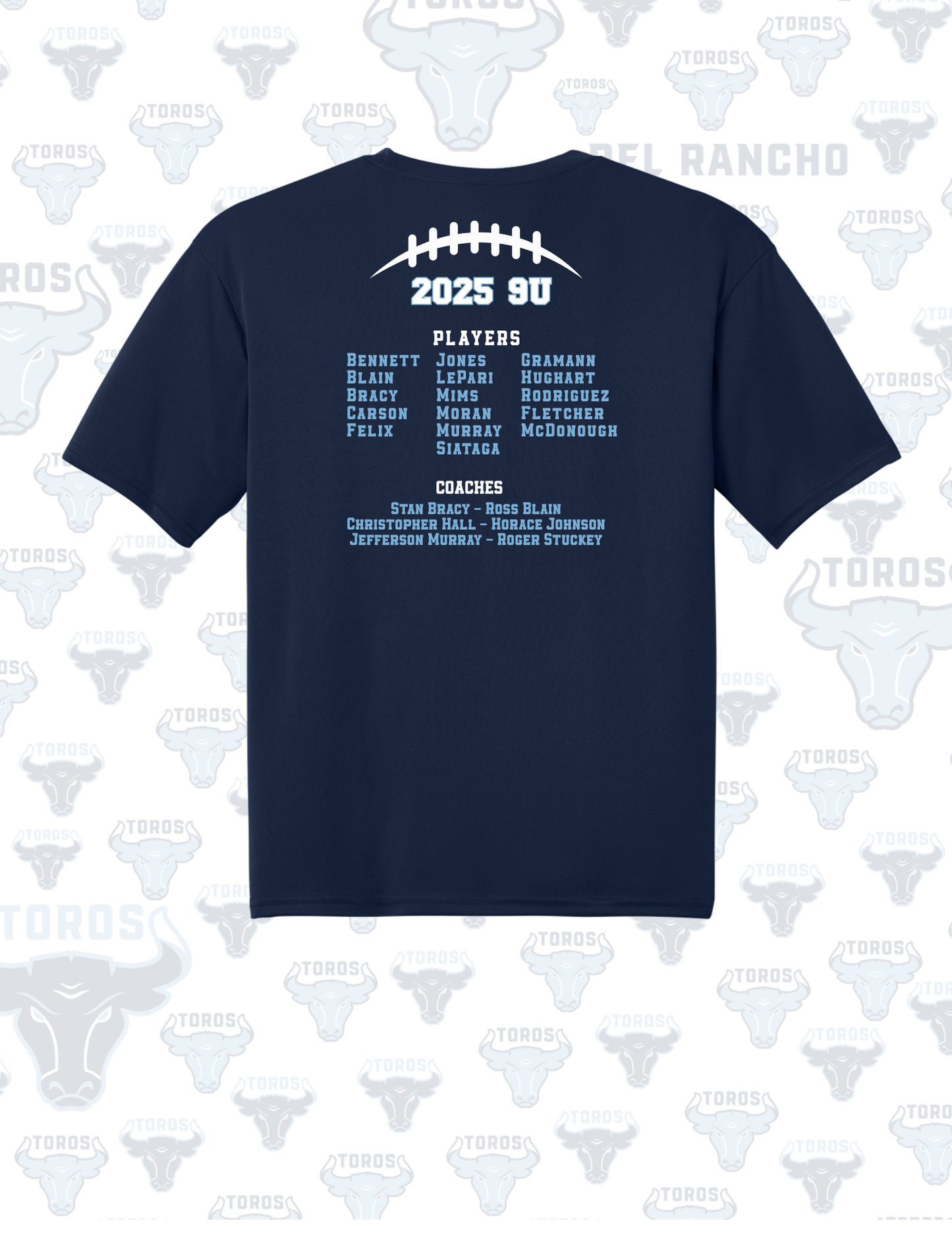 Del Rancho Toros 9U 2025 Season Shirt