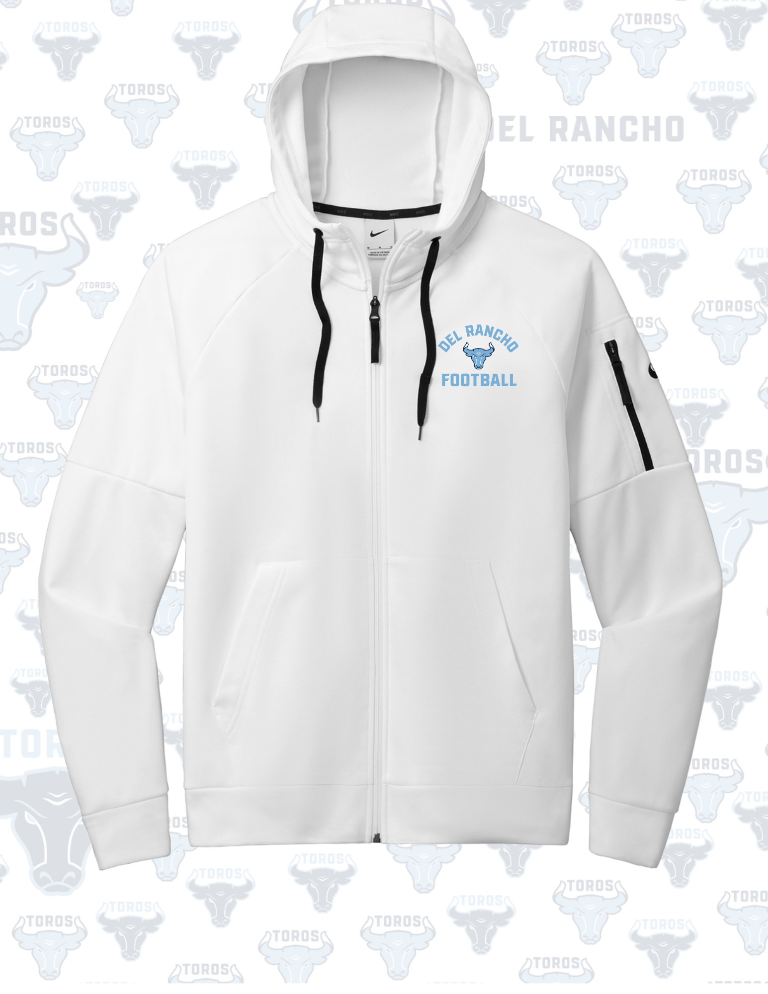 NIKE - Del Rancho Football Therma-FIT Full-Zip Hoodie – Wear to Give™