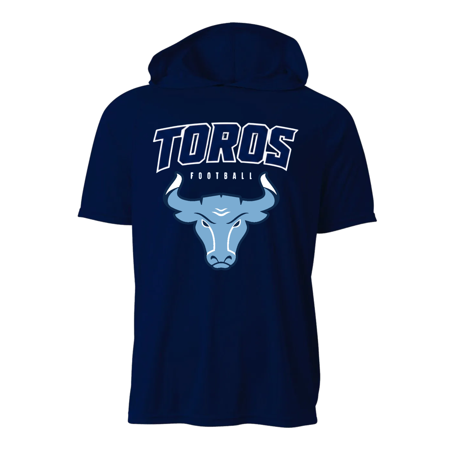 Del Rancho Toros Football Cooling Performance Hooded Tee