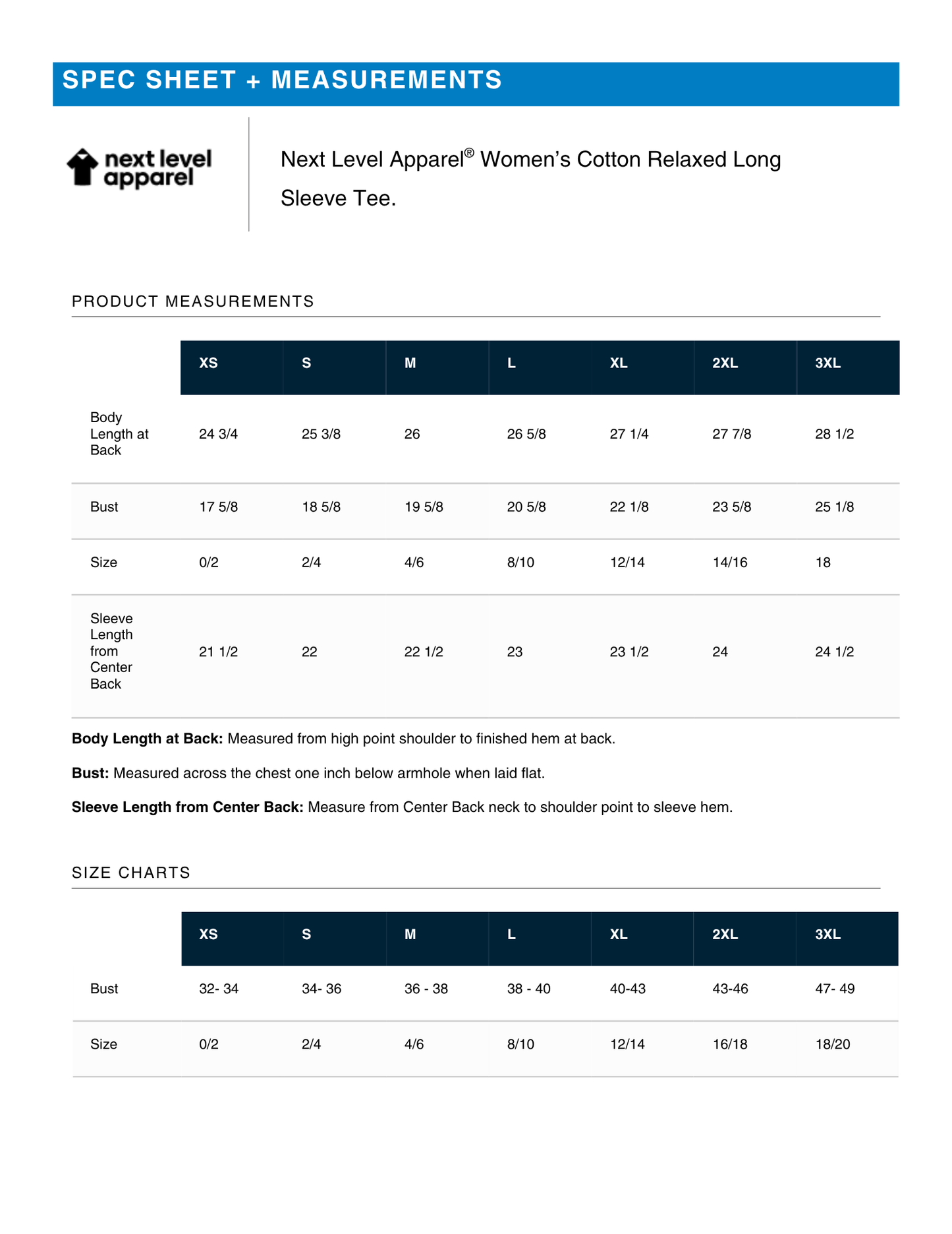 NL3911  Next Level Apparel® Women’s Cotton Relaxed Long Sleeve Tee
