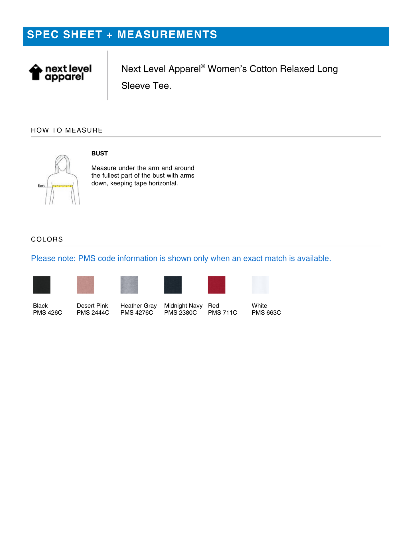 NL3911  Next Level Apparel® Women’s Cotton Relaxed Long Sleeve Tee