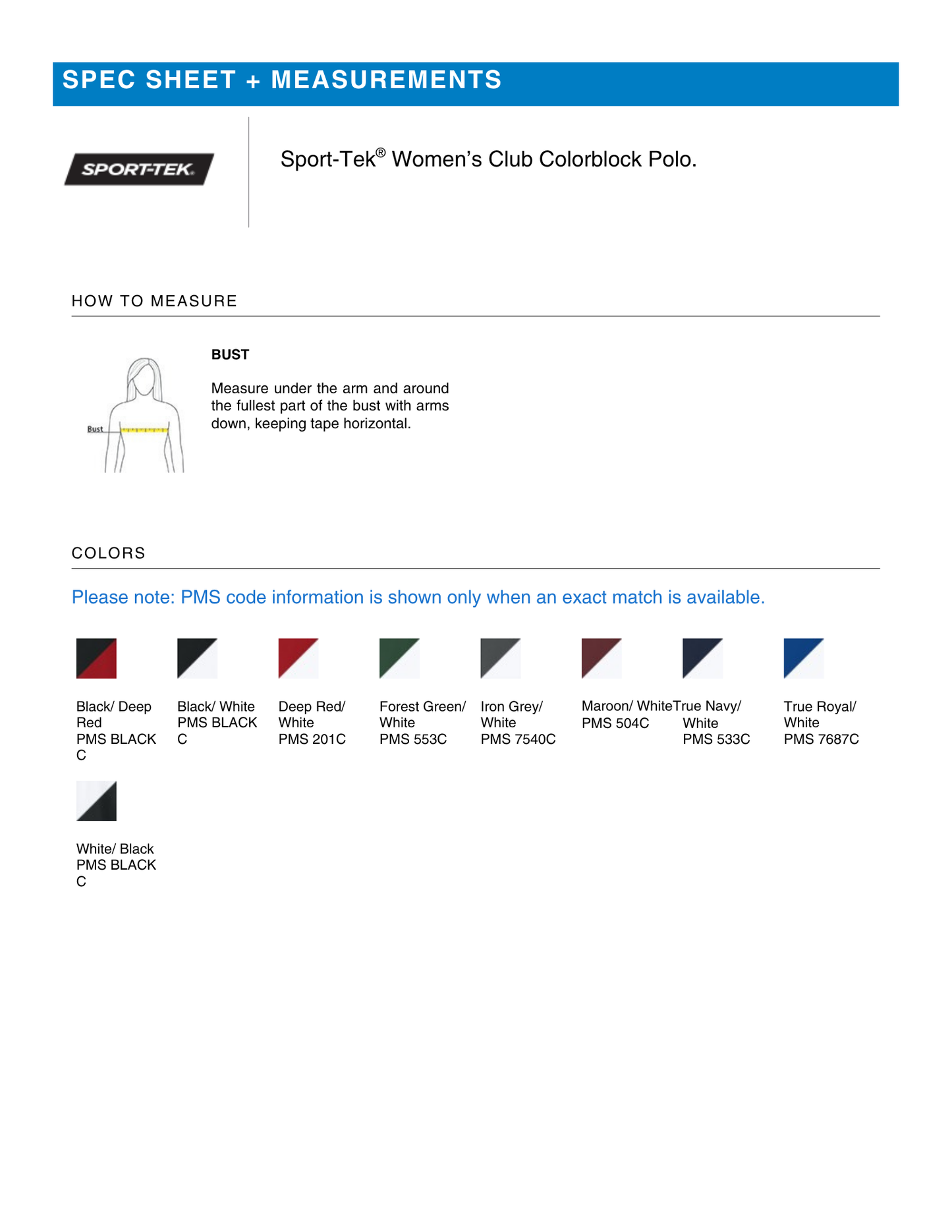 LST444 Sport-Tek® Women’s Club Colorblock Polo
