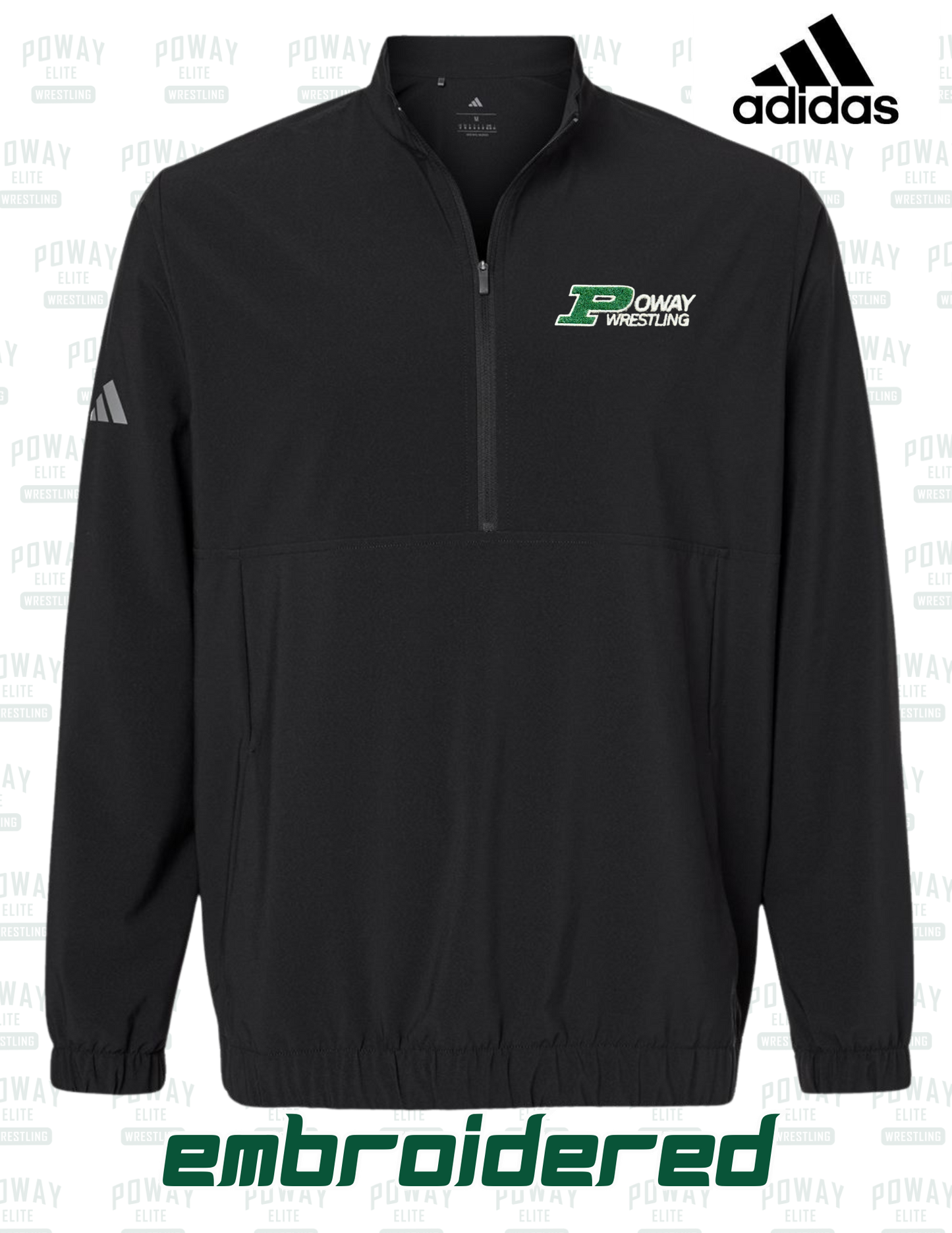 Adidas Poway Wrestling ¼-Zip – Embroidered