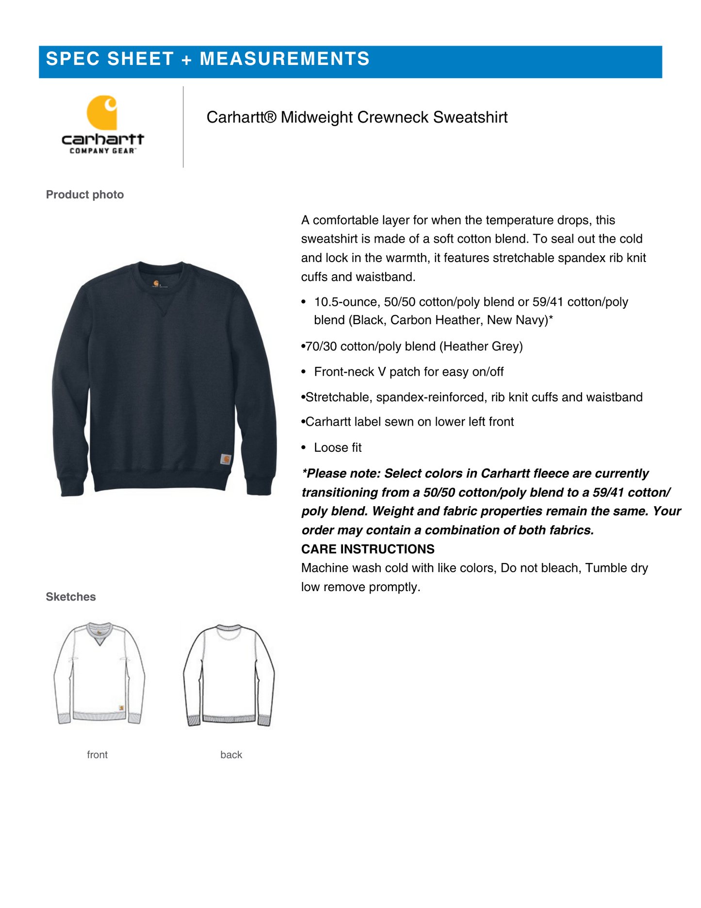 Poway Wrestling Carhartt® Crewneck Sweatshirt