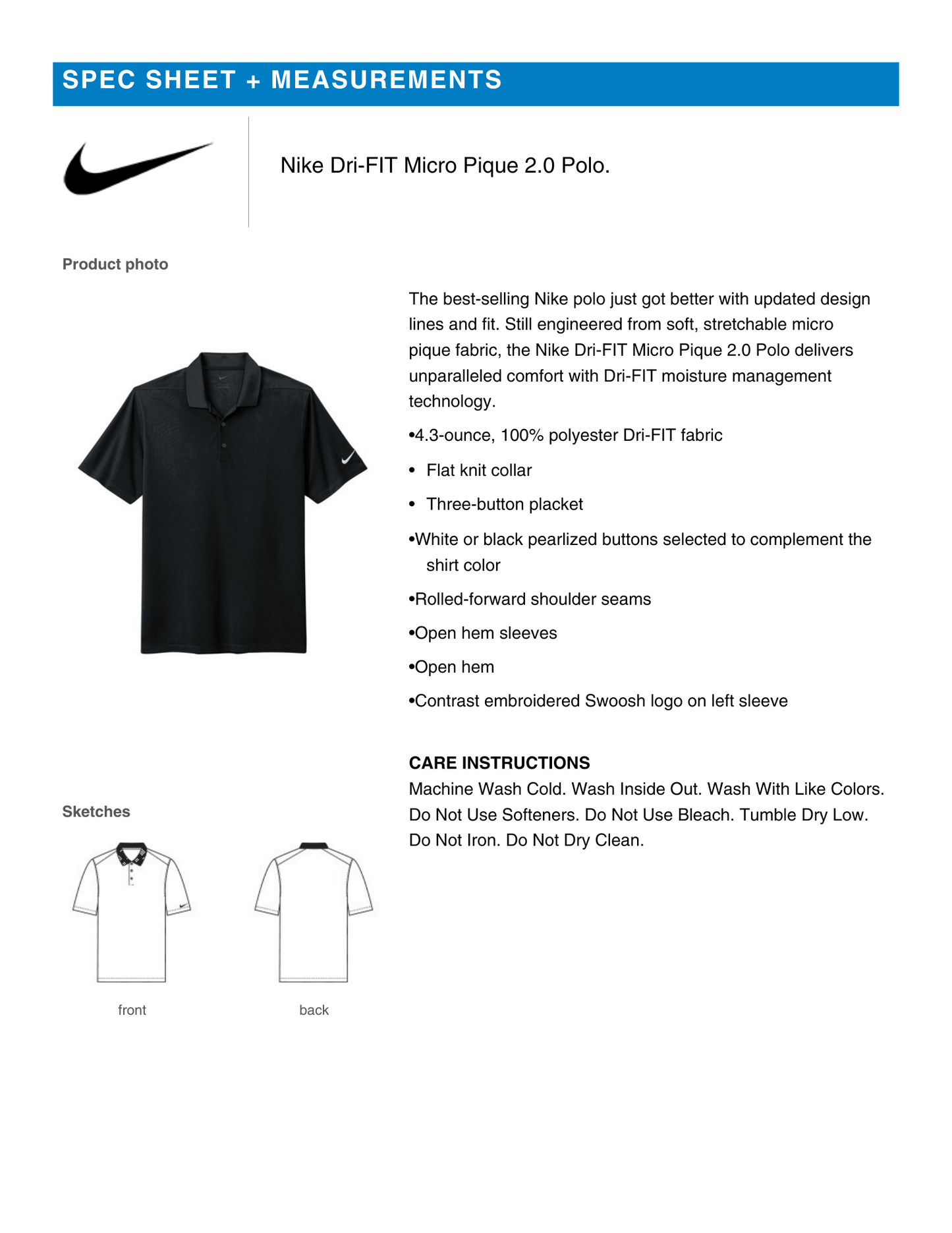 Nike Dri-FIT Micro Pique 2.0 TIO Performance Polo
