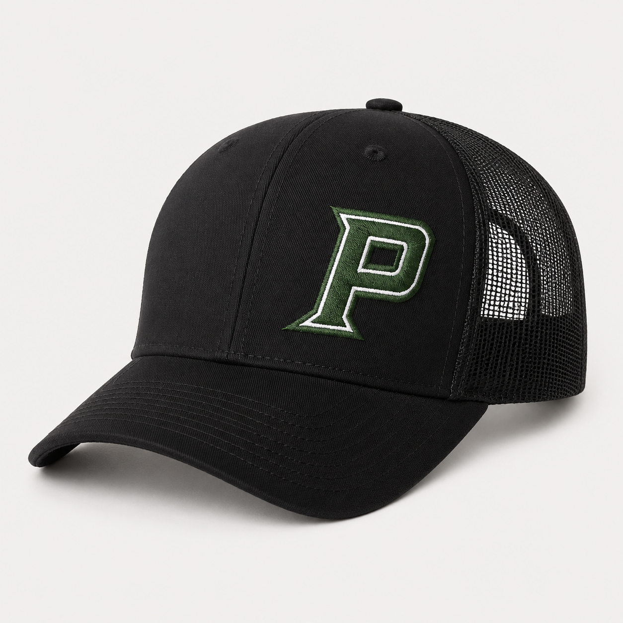 Poway Sideliner Black Snapback Trucker Cap