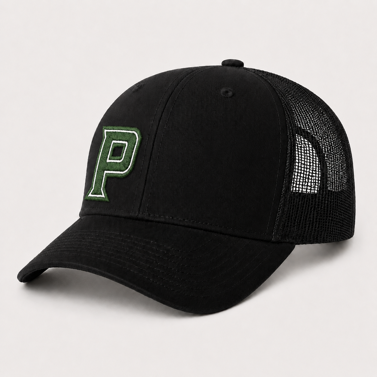 Poway Sideliner Black Snapback Trucker Cap