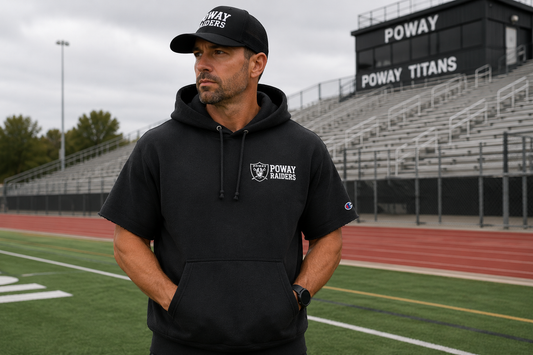 Premium Embroidered POWAY Football Champion® Short Sleeve Reverse Weave