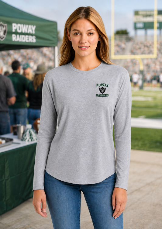 Poway Raiders Women’s Embroidered Long Sleeve Fan Tee