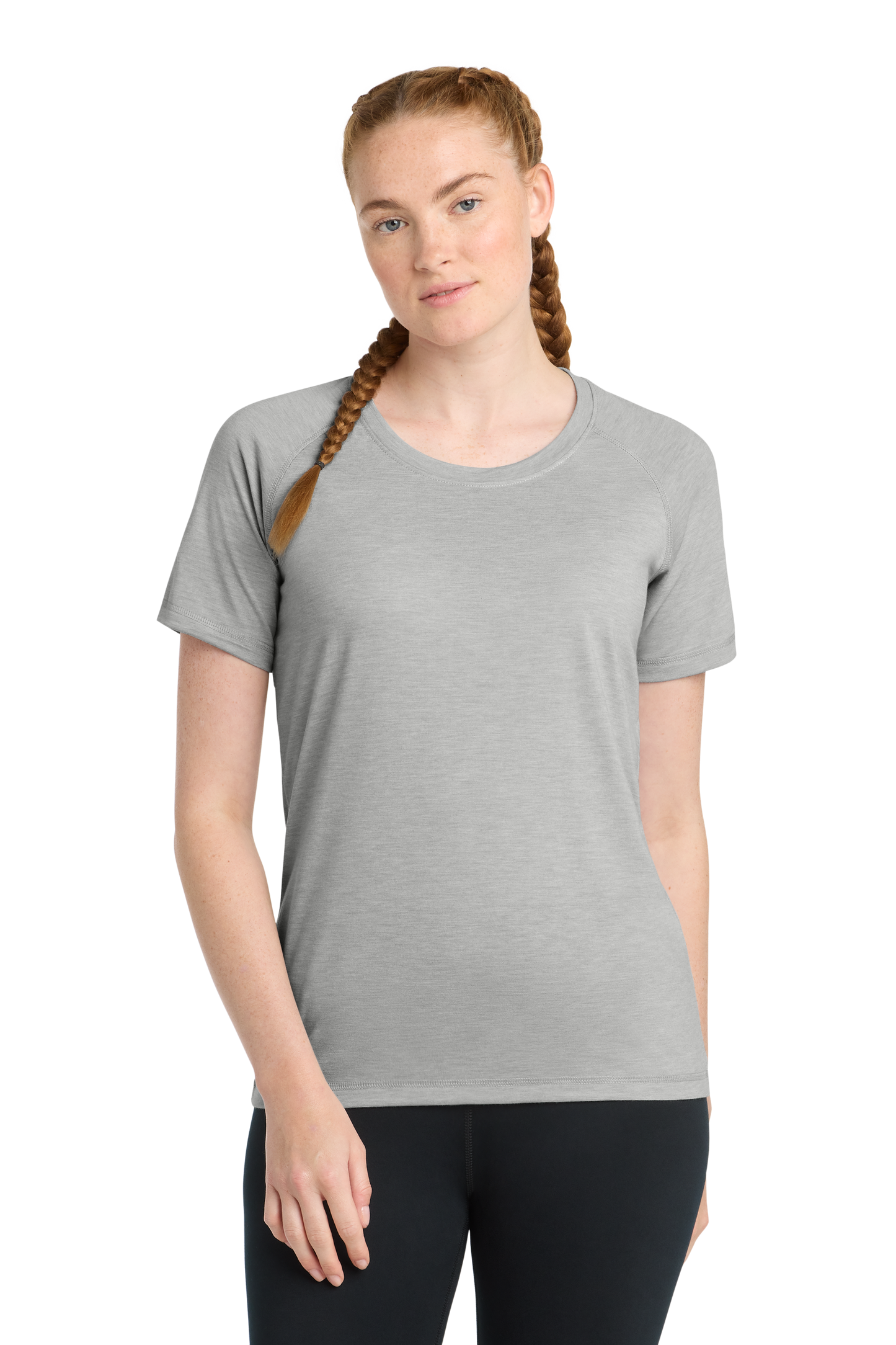 Sport-Tek  ®  Women's PosiCharge  ®  Tri-Blend Wicking Scoop Neck Raglan Tee. LST400
