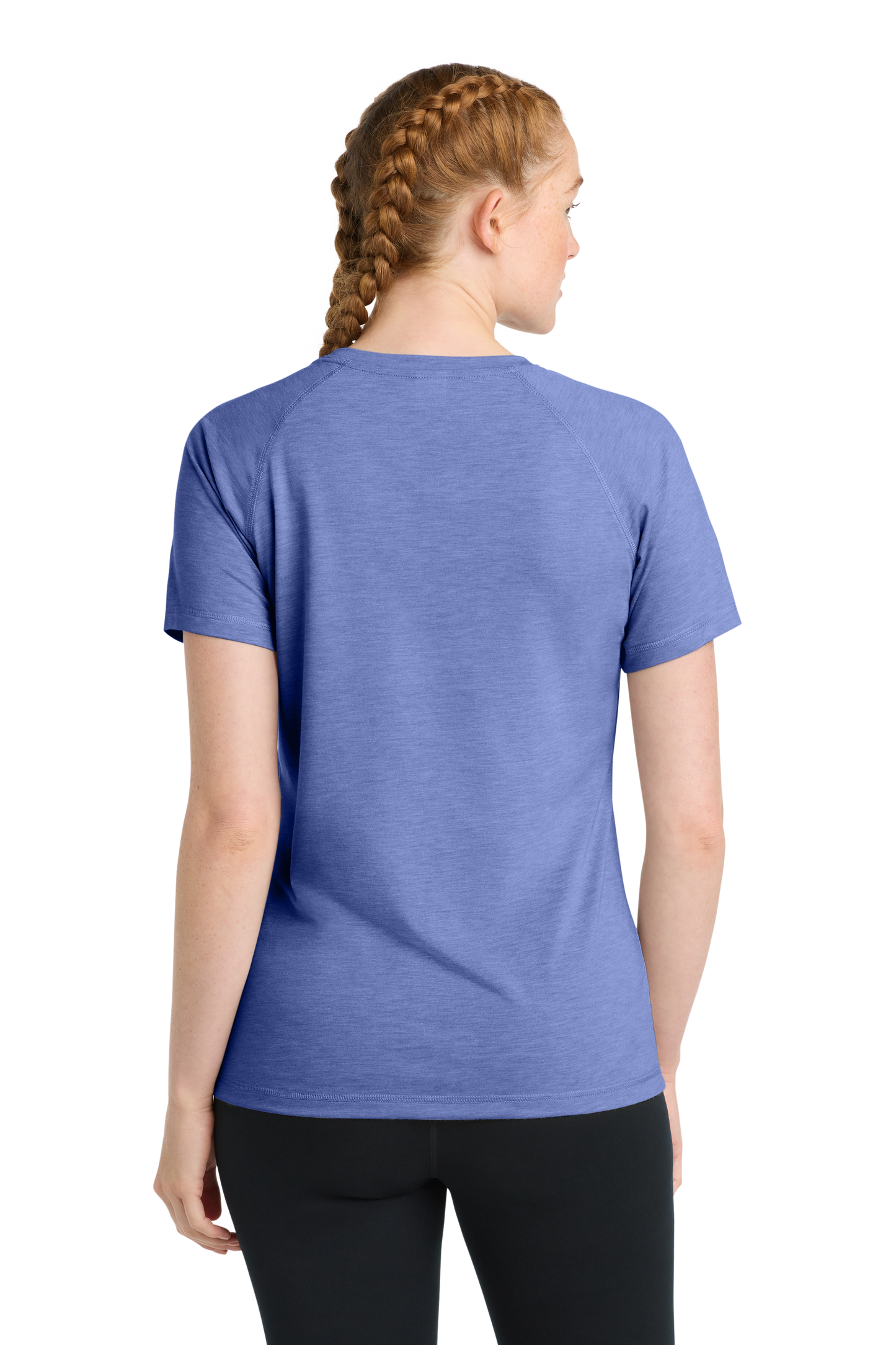 Sport-Tek  ®  Women's PosiCharge  ®  Tri-Blend Wicking Scoop Neck Raglan Tee. LST400