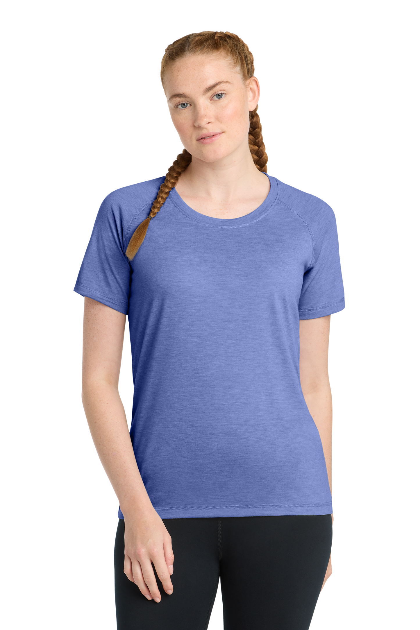 Sport-Tek  ®  Women's PosiCharge  ®  Tri-Blend Wicking Scoop Neck Raglan Tee. LST400