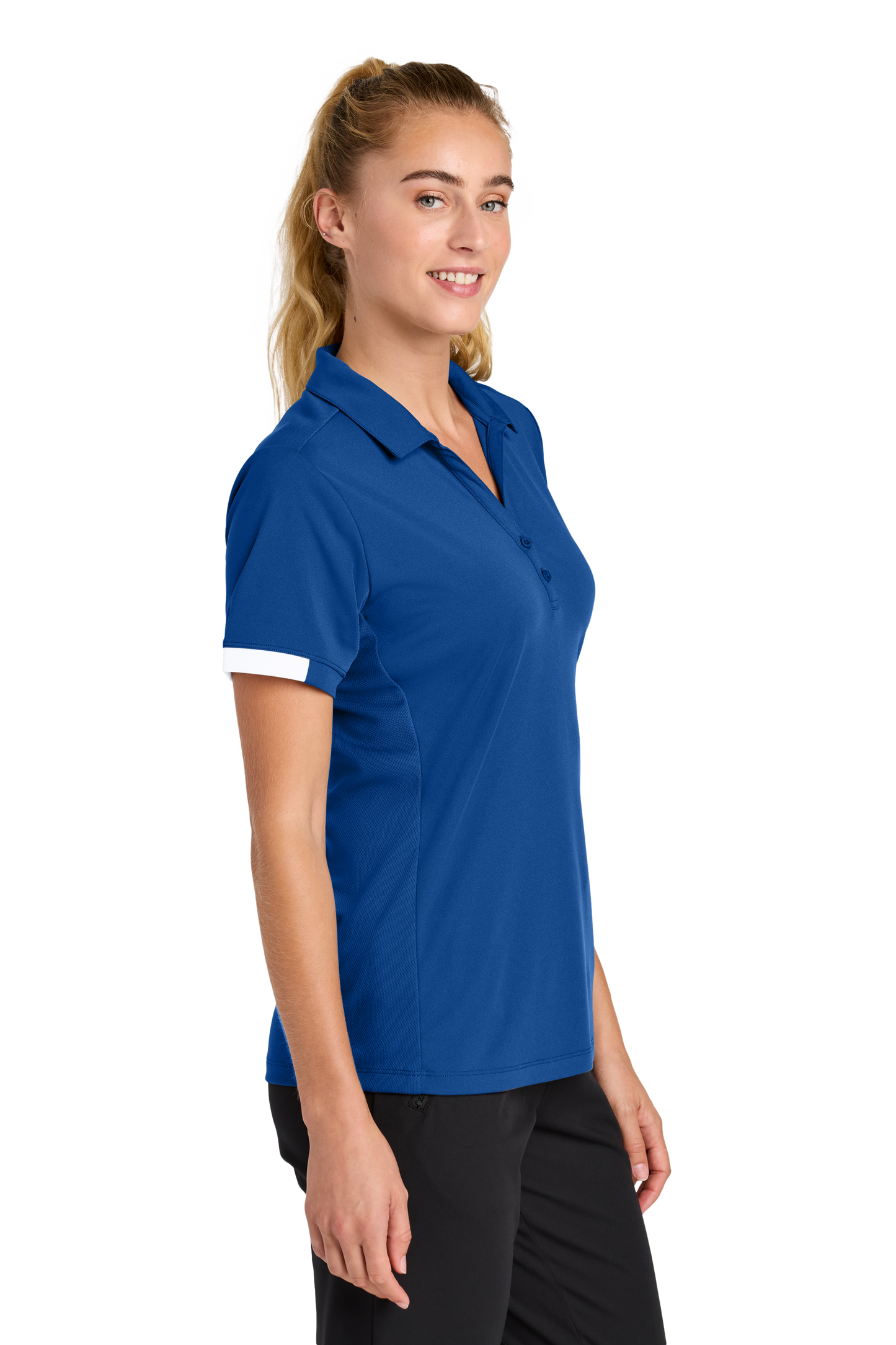 LST444 Sport-Tek® Women’s Club Colorblock Polo