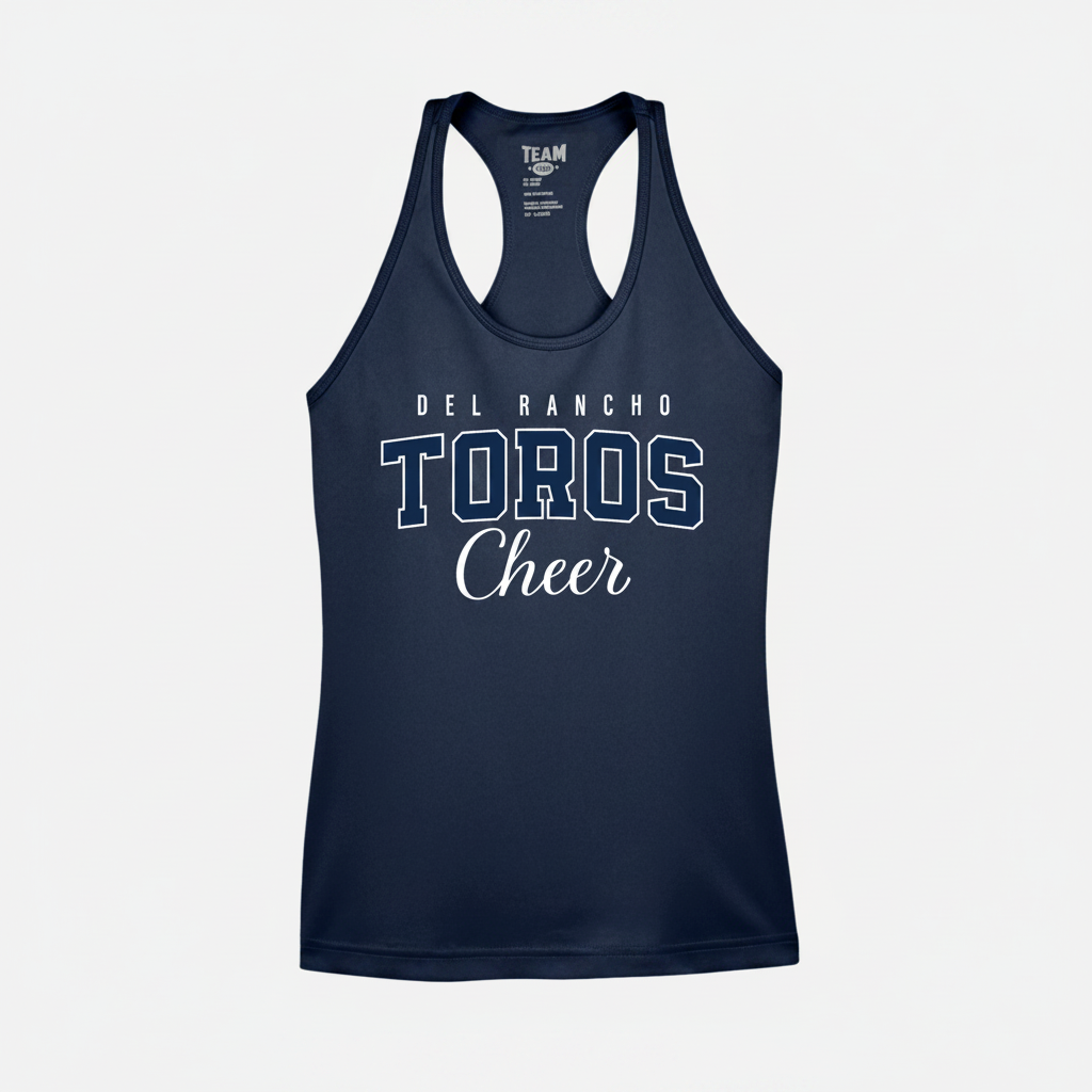 Del Rancho Toros Cheer Women’s Performance Racerback Tank