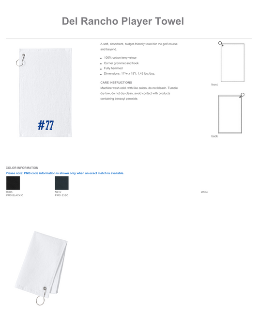 Del Rancho Player Towel